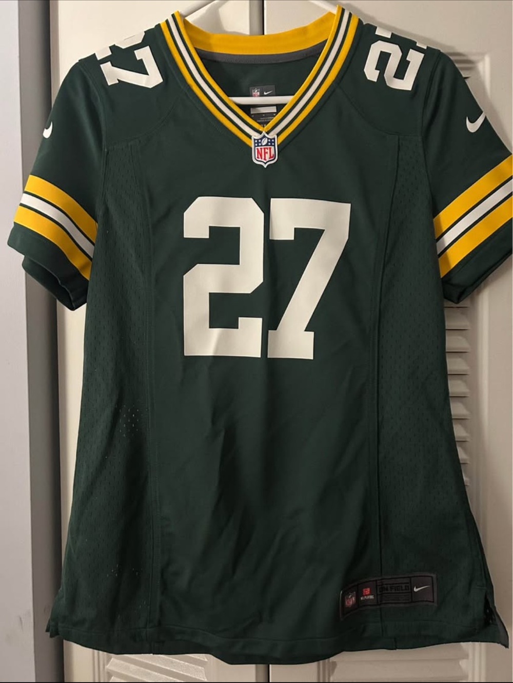 NFL Green & Yellow Team Football Jersey with Nike and NFL Shield